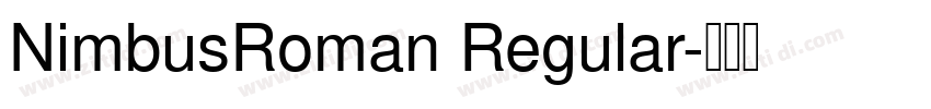 NimbusRoman Regular字体转换
